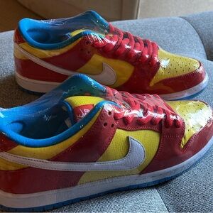 New unworn 2022 Nike Dunk Low “Bart Simpson” size US 10.5